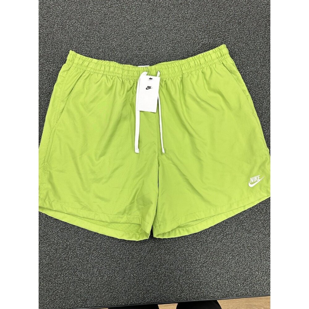 Nike Sportswear Woven Flow Shorts Vivid Green/White AR2382-332 Men’s Size XXL